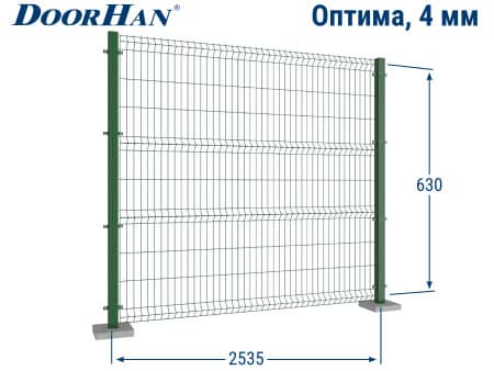 Купить 3D заборную секцию ДорХан 2535×630 мм в Белебее от 1113 руб.